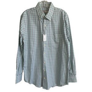Peter Millar Crown Classic Preepy Cotton Sport Shirt Button Down Plaid Mens M